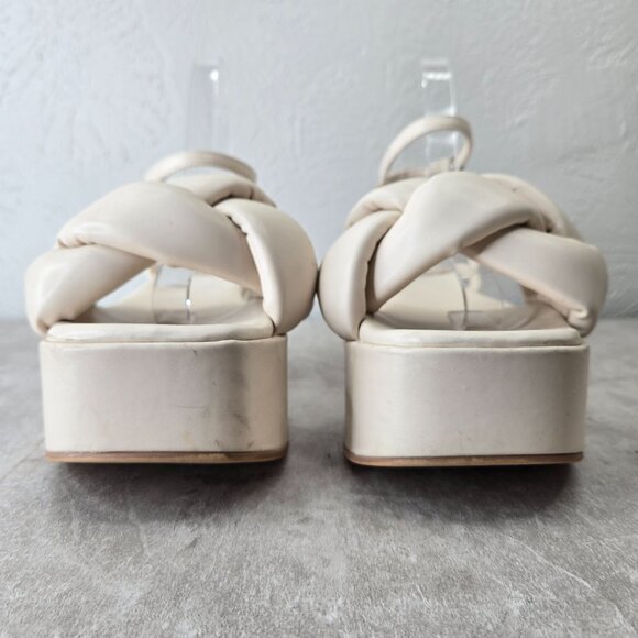 Jeffrey Campbell Platform Sandals 8 Braided Padded Y2K Dressy Chunky Block Heel - Picture 3 of 11